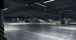 Parking empty garage 3D model