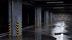 Parking lot -garage lowpoly 3D model