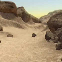 PBR Desert Landscape Low-poly 3D model