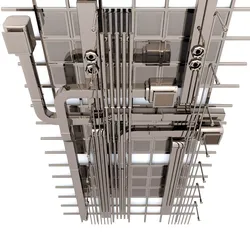 Pipes industrial ceiling 3D model