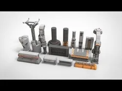 sci-fi Architecture kitbash 2 3D model
