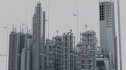 Sci-Fi Industrial Base 3D model