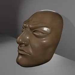 Sculptures & Artworks STL indir - Angry Warrior Mask – 3D Printable Face Mask STL File - LayerMint