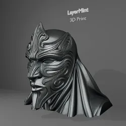 Sculptures & Artworks STL indir - Mythic Warrior Bust – Highly Detailed 3D Printable Model STL - LayerMint