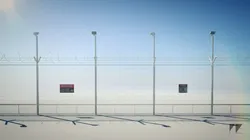 Security Razor Wire Fence 3D model