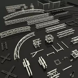 Stage constructions elements 3D model