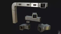 Ventilation Modular PBR Low-poly 3D model