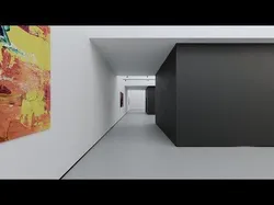 VR Art Gallery 2020 4K Corona Max Scene Low-poly 3D model
