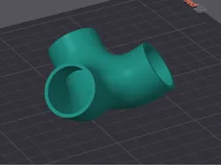 Conector de esquina de 3 vías para PVC de 3/4” sin soporte - Modelo de impresión 3D gratuito