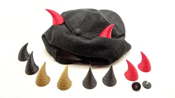 Devil horns on a peaked cap(hat)