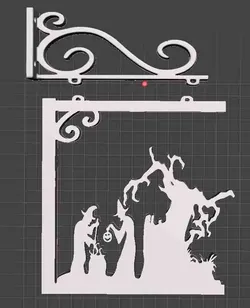 Digital Art STL تنزيل - ديكور معلق مع دعامة حائط معلقة ساحرات - celticverse