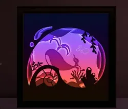 Home Decorations & Ornaments STL Download - Ocean in a Shell shadow boxby tecnoculebras