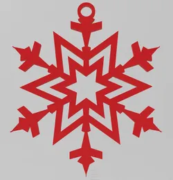 Home Decorations & Ornaments STL indir - MAKKELIJK TE PRINTEN, SNEEUWVLOK, KERSTVERSIERING 19, ORNAMENTEN - Cornerstone3D
