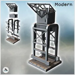 Industrial Design & Prototypes STL Download - Port industrial crane for rail loading with control cabin atby Hartolia Miniatures