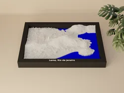 Leme, Rio de Janeiro, Brazil - 3D Miniature