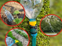 Multipurpose garden hose - PET bottle connector (anti-splash, lazy watering, water rocket, laminar flow...)