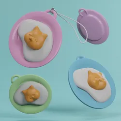 Other STL Descărcare - Chunky pisică ouă prăjite farmec \ breloc - lucia r