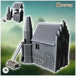 Other STL Descărcare - Fierărie medievală cu șemineu mare din cărămidă și outd - Hartolia Miniatures