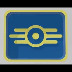 Props & Terrain STL Descărcare - UȘOR DE TIPĂRIT, LOGO-UL VAULT-TEC, FALLOUT, TAVĂ PENTRU ARUNCAREA MONEDELOR - Cornerstone3D