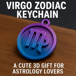 Virgo Zodiac Keychain – A Cute 3D Gift for Astrology Lovers