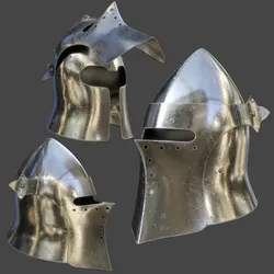 visored barbuta helmet