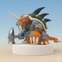 Zudomon Digimon Creature Model