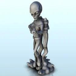 Characters & Creatures STL Download - Alien soldier with assault rifle and jet-pack (13) (+ pre-suby Hartolia Miniatures