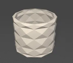 Design flowerpot polygone