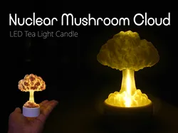 Nuclear Mushroom Cloud [LED Tea Light Candle Lamp]