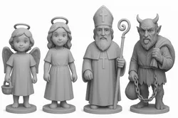 St. Nicholas,  devil and angels