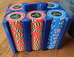39mm poker chip rack - 6x30 - 180 chips - Pelican 1400 case insert