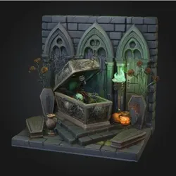 3D printer bestanden | 3MF | Haunted Crypt Awakening (With optional Electromics Holder)