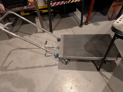 45 degree handle adapter for harbor freight hydraulic table cart (for pinball machines)