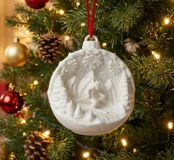 Alpine Skier Diorama - Christmas Ornament