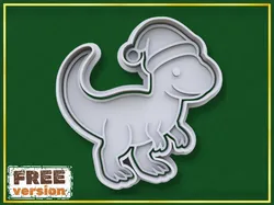 Christmas Velociraptor Cookie Cutter