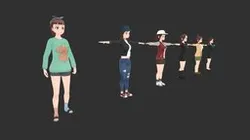 Clothes Switchable Anime Girl