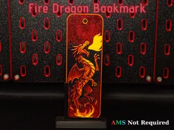 Elemental Fire Dragon - Hueforge Bookmark