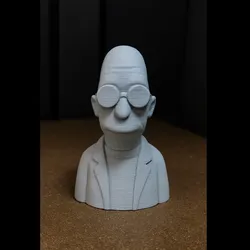 Fișiere pentru imprimante 3D | Fișier 3MF | Bust Professor Hubert J. Farnsworth (Futurama)