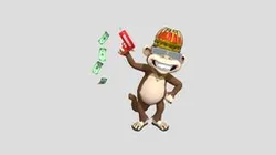 Monkey Money Statue