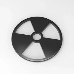 radiation keychain 3d print model 3D Print Model in Keychains 344386