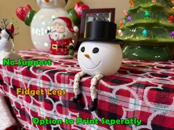 Winter Snowman or Christmas Snowman Holiday Decoration (No Supports)
