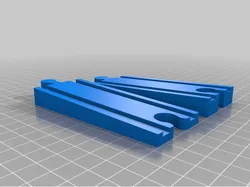 Wood to plastic train track connector