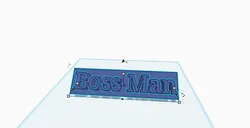 Boss Man name plate