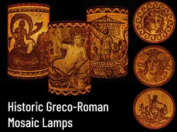 Historic Greco-Roman Mosaic Lamps
