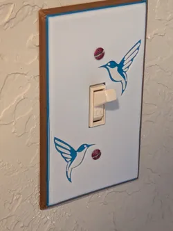 Hummingbird light switch cover plate