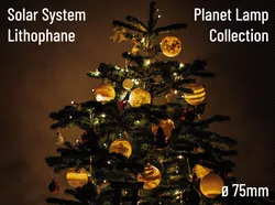 Solar System Lithophane Planet Lamp Collection - ⌀75mm