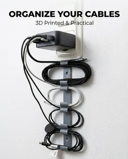 Vertical Wall Charger Cable Organizer | Under-Socket Mount