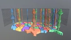 3D chart of Covid19 Deaths per states in the USA