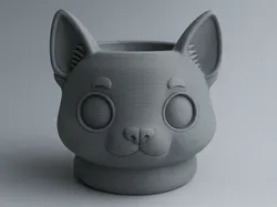 Cat Head Pot – 3D Printed Planter