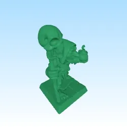 gratuită de Characters & Creatures STL Descărcare - goblin mad sorcerer figurine for tabletop like hero quest Dn - HGS67